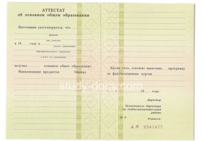 Аттестат за 9 класс 1995-2006 в Волгограде